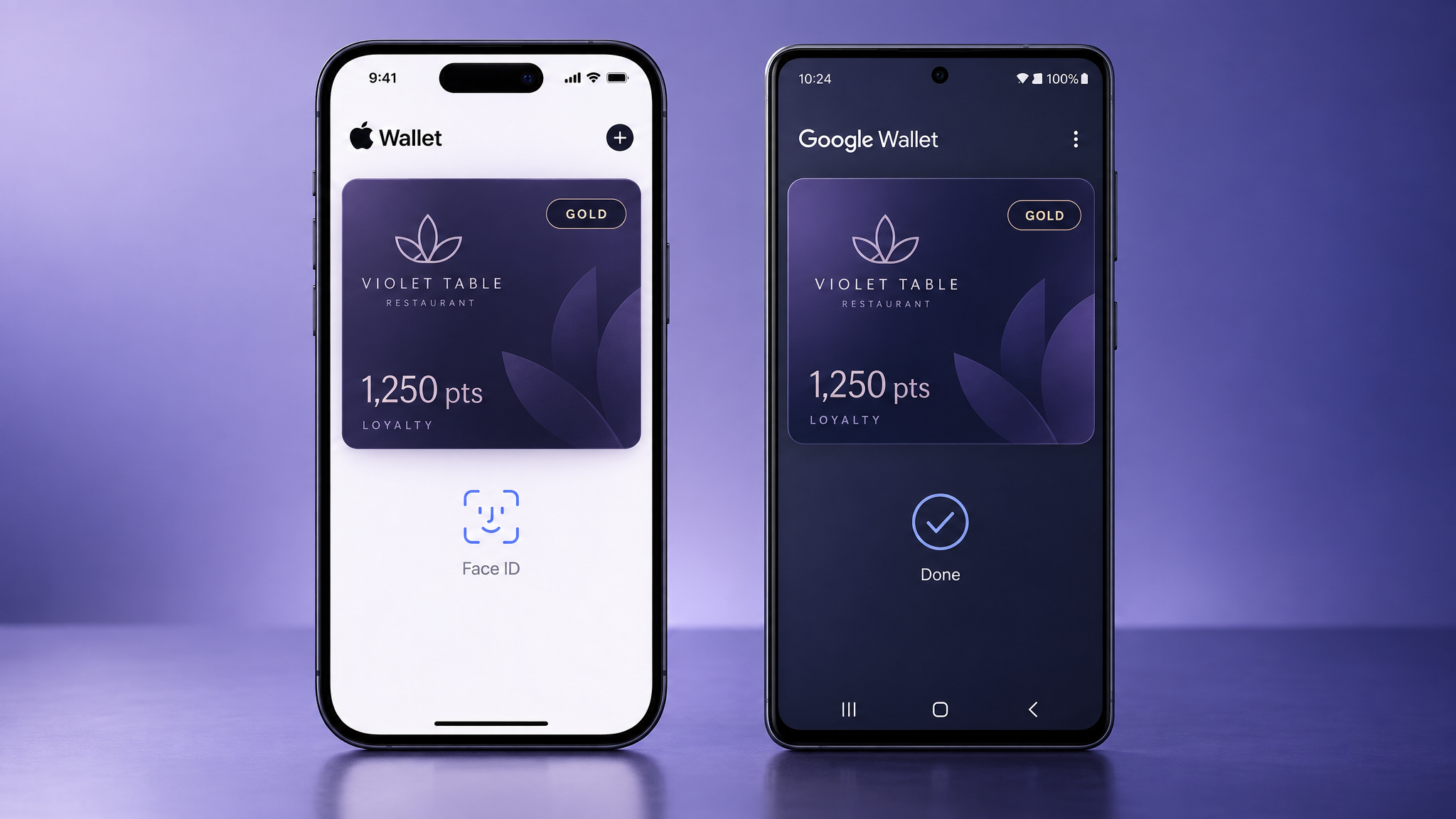 ResoWallet loyalty card on iPhone and Android
